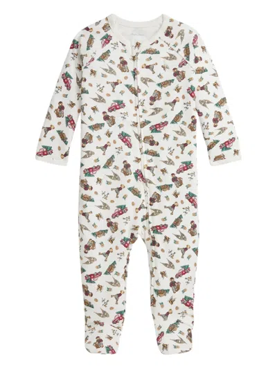 Polo Ralph Lauren Babies' Polo Bear-print Cotton Pajamas In Gray