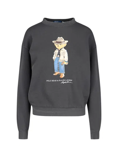 POLO RALPH LAUREN 'POLO BEAR' PRINT CREWNECK SWEATSHIRT