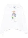 Polo Ralph Lauren Polo Bear Fleece Hoodie With Signature Detailing And Drawstring Hood In Gray