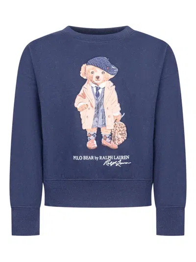 Polo Ralph Lauren Kids' Polo Bear-print Sweatshirt In Blue