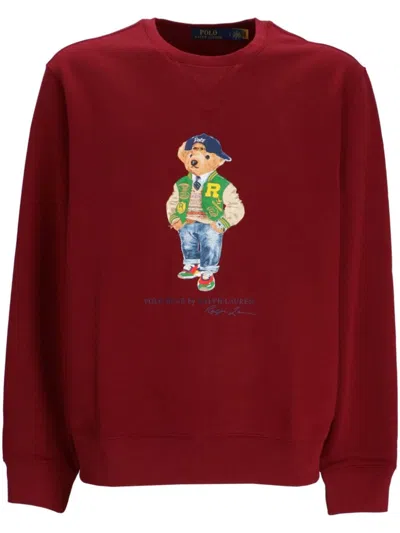 Polo Ralph Lauren Polo Bear Fleece Sweatshirt In Red