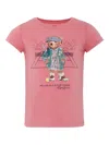 Polo Ralph Lauren Polo Bear-print T-shirt In Pink