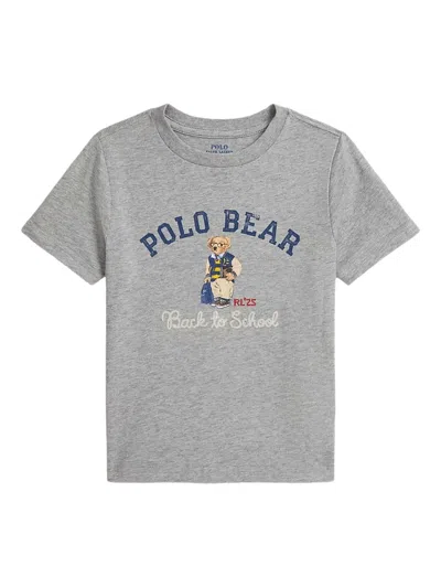Polo Ralph Lauren Kids Printed T-shirt In Gray