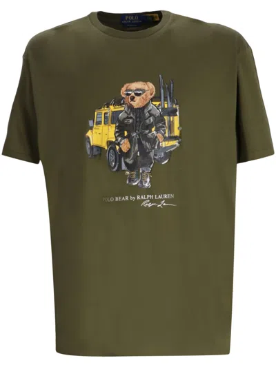 Polo Ralph Lauren Classic Fit Polo Bear T-shirt In Green