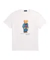 Polo Ralph Lauren 'denim Bear' White Cotton T-shirt In White