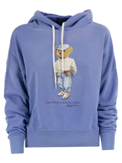 Polo Ralph Lauren Polo Bear Relaxed Fit Hoodie In Blue