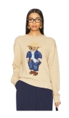Polo Ralph Lauren Bear Polo Shirt With Rolled Collar In 混褐色