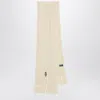 Polo Ralph Lauren Polo Bear Scarf In Cream Wool In Green