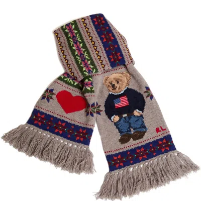 Polo Ralph Lauren Polo Bear Scarf In Neutral