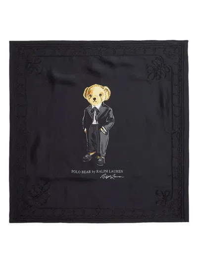 Polo Ralph Lauren Polo Bear Scarf In Black