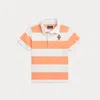 Polo Ralph Lauren Polo Bear Short-sleeve Rugby Shirt In Poppy/white