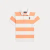 Polo Ralph Lauren Polo Bear Short-sleeve Rugby Shirt In Poppy/white