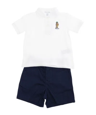Polo Ralph Lauren Polo Bear Shorts Set In White