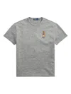 Polo Ralph Lauren Classic Polo Bear Slub Jersey T-shirt In Gray