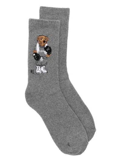 Polo Ralph Lauren Polo Bear Socks In Gray