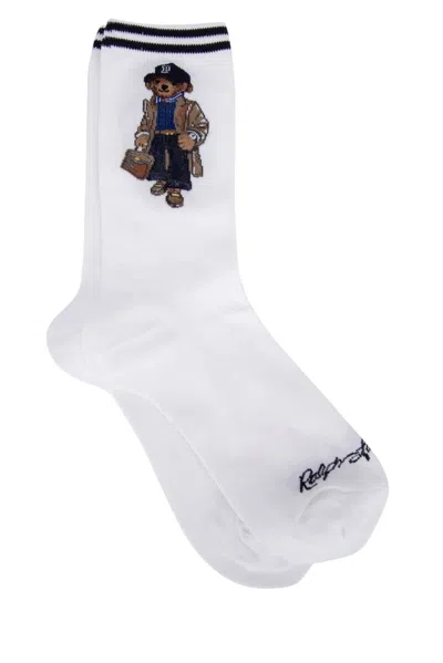Polo Ralph Lauren Polo Bear Stretched Socks In White