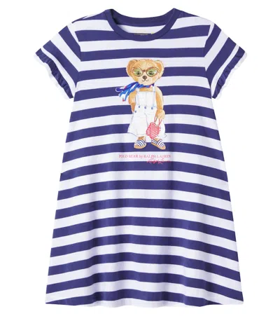 Polo Ralph Lauren Kids' Polo Bear Striped Cotton Dress