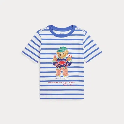 POLO RALPH LAUREN POLO BEAR STRIPED COTTON JERSEY TEE