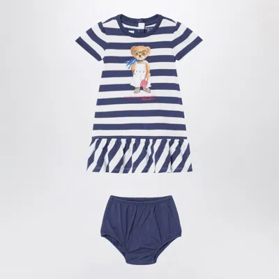Polo Ralph Lauren Polo Bear Striped Set White/navy Blue