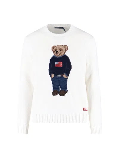Polo Ralph Lauren Polo Bear Sweater In White