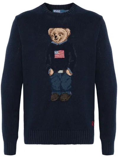 Polo Ralph Lauren Polo Bear Sweater In Blue