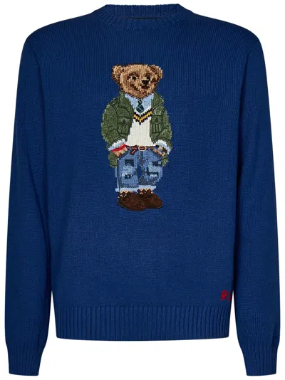 Polo Ralph Lauren Polo Bear Sweater In Blue