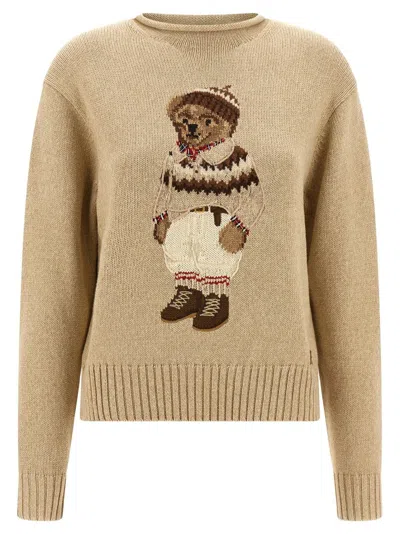Polo Ralph Lauren 'polo Bear' Sweater In Brown