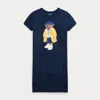 Polo Ralph Lauren Polo Bear Sweater Dress In Newport Navy