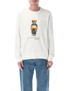 Polo Ralph Lauren White Cotton Blend Polo Bear Sweatshirt