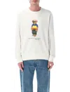 Polo Ralph Lauren White Cotton Blend Polo Bear Sweatshirt