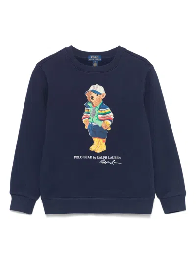 Polo Ralph Lauren Kids' Polo Bear Sweatshirt In Blue