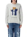 Polo Ralph Lauren Ls Cable Cn-long Sleeve-pullover Sweatshirts Grey In Gray