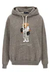 Polo Ralph Lauren Relaxed Fit Knit Sweatshirt With Playful Bear Graphic In Brown