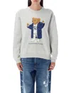 Polo Ralph Lauren Ls Cable Cn-long Sleeve-pullover Sweatshirts Grey In Gray
