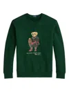 Polo Ralph Lauren Polo Bear Fleece Crew Neck Sweatshirt Clothing In Green
