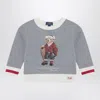 Polo Ralph Lauren Polo Bear Sweatshirt In Grey/ivory In Gray