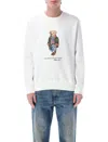 Polo Ralph Lauren White Polo Bear Graphic Sweatshirt In White