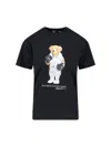 Polo Ralph Lauren Womens Polo Black Bear-print Short-sleeves Cotton-jersey T-shirt