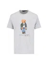 Polo Ralph Lauren Classic Fit Polo Bear Jersey T-shirt Man T-shirt Light Grey Size L Cotton In Gray