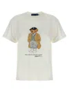 Polo Ralph Lauren Ivory Cotton Jersey T-shirt With Iconic Embroidered Polo Bear In White