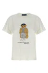 Polo Ralph Lauren Ivory Cotton Jersey T-shirt With Iconic Embroidered Polo Bear In White