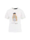 Polo Ralph Lauren Ivory Cotton Jersey T-shirt With Iconic Embroidered Polo Bear In White
