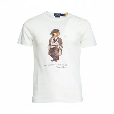 Polo Ralph Lauren White Polo Bear T-shirt Custom Slim-fit