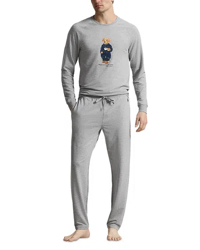 Polo Ralph Lauren Polo Bear Terry Sleep Set In Gray