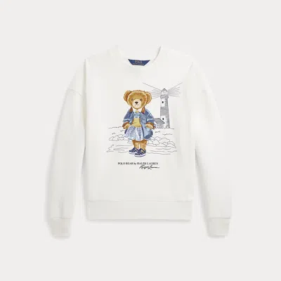 Polo Ralph Lauren Kids' Polo Bear Terry Sweatshirt In White