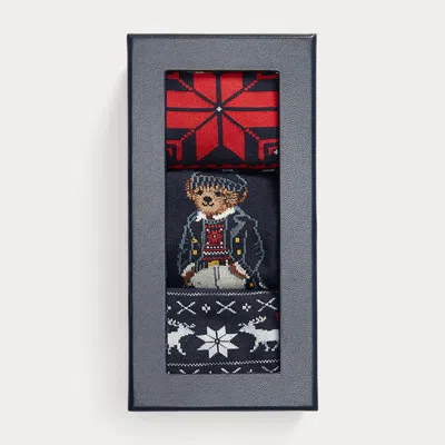 Polo Ralph Lauren Polo Bear Trouser Sock 3-pack Gift Set In Multi