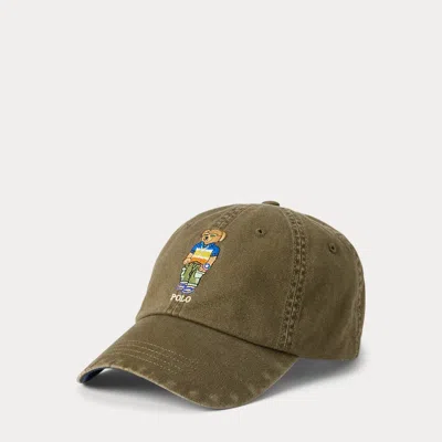 Polo Ralph Lauren Polo Bear Twill Ball Cap In Green