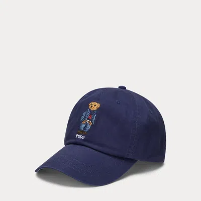 Polo Ralph Lauren Polo Bear Twill Ball Cap In Newport Navy