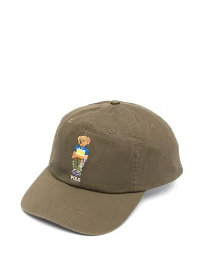 Polo Ralph Lauren Polo Bear Twill Cap In Green