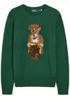 Polo Ralph Lauren Polo Bear Wool And Cashmere-blend Jumper In Green